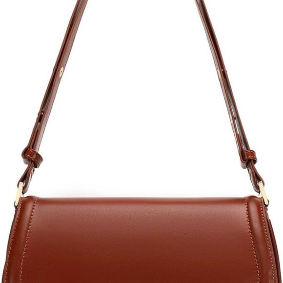 Small Vegan Leather Crossbody Bag Women Water-Resistant Hobo Purse - Picture 1 of 6